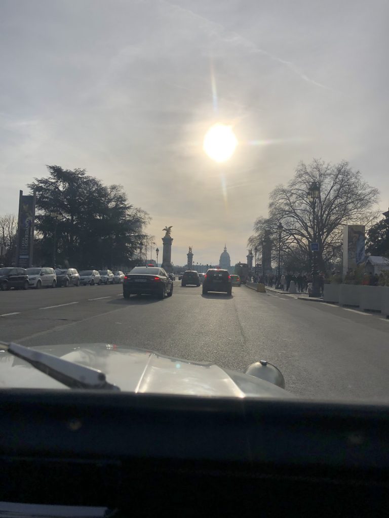 Driving down the Champs-Élyssée